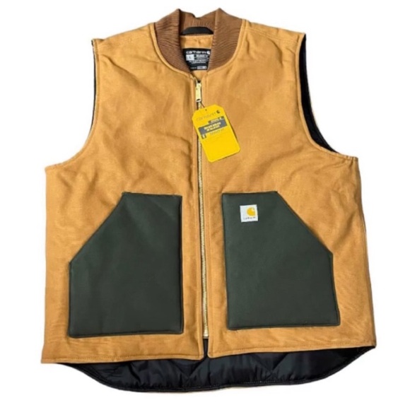 Carhartt Tan and Green Vest